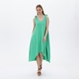 'ALE-Γυναικείο μακρύ ασύμμετρο φόρεμα 'ALE 8915745 πράσινο