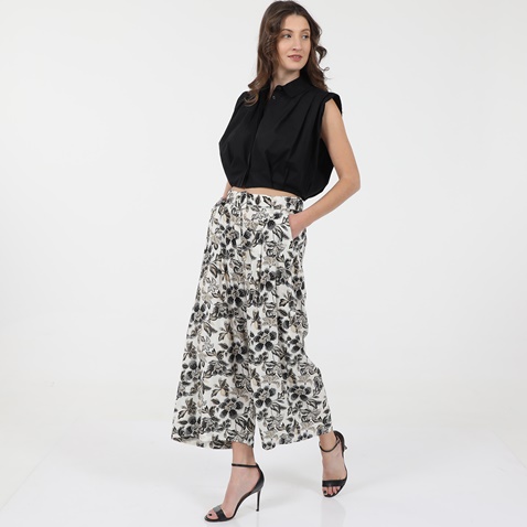 'ALE-Γυναικεία ζιπ κυλότ 'ALE 8914777 λευκή floral
