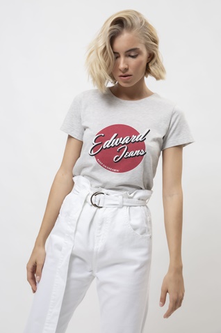 EDWARD JEANS-Γυναικείο t-shirt EDWARD JEANS WP-N-TOP-S20-007 VIVETTE λευκό