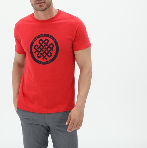 DORS-Ανδρικό t-shirt DORS 1130019.C03 κόκκινο