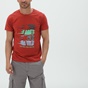 RUN-Ανδρικό t-shirt RUN 21K9120211 πορτοκαλί