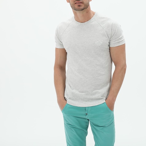 EDWARD JEANS-Ανδρικό t-shirt EDWARD JEANS MP-N-TOP-S20-030 BOUND γκρι