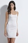 SUGARFREE-Γυναικείο κοντό φόρεμα σε στιλ lingerie SUGARFREE 21814252 λευκό