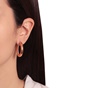 JEWELTUDE-Γυναικεία σκουλαρίκια κρίκοι από ατσάλι JEWELTUDE 17071 ρόζ επιχρυσωμένα