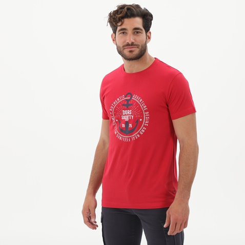 DORS-Ανδρικό t-shirt DORS 1132024.C01 κόκκινο