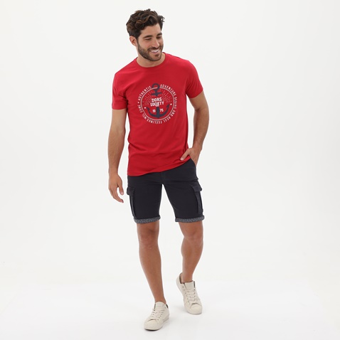 DORS-Ανδρικό t-shirt DORS 1132024.C01 κόκκινο