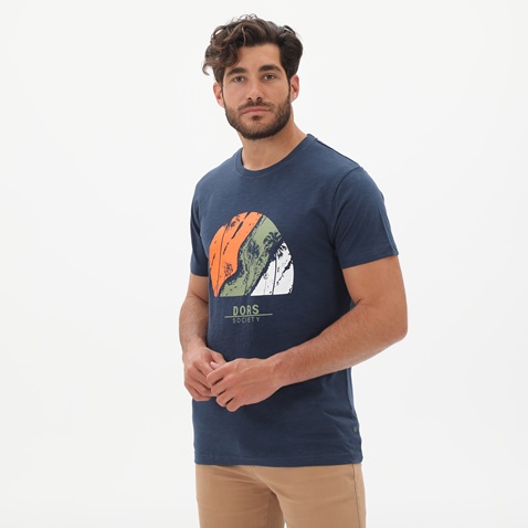 DORS-Ανδρικό t-shirt DORS 1132026.C02 μπλε