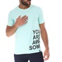 BATTERY-Ανδρικό t-shirt BATTERY 21K903591 πράσινο