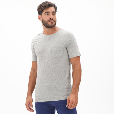 RUN-Ανδρικό t-shirt RUN  21K9091201 BOX 16 RUN γκρι