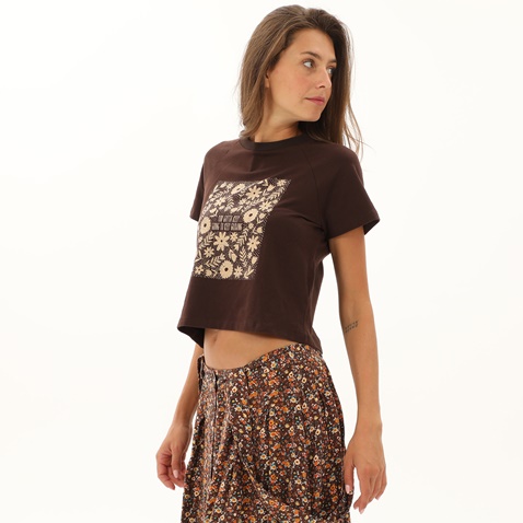 ATTRATTIVO-Γυναικείο cropped t-shirt ATTRATTIVO 9914933 σοκολατί
