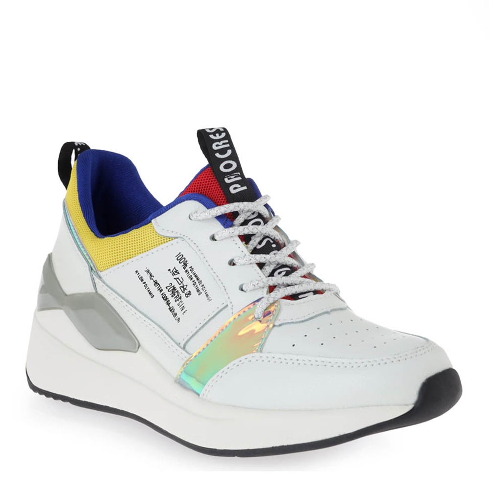 SEVEN - Γυναικεία sneakers SEVEN K196X2202 λευκά κίτρινα Γυναικεία/Παπούτσια/Sneakers