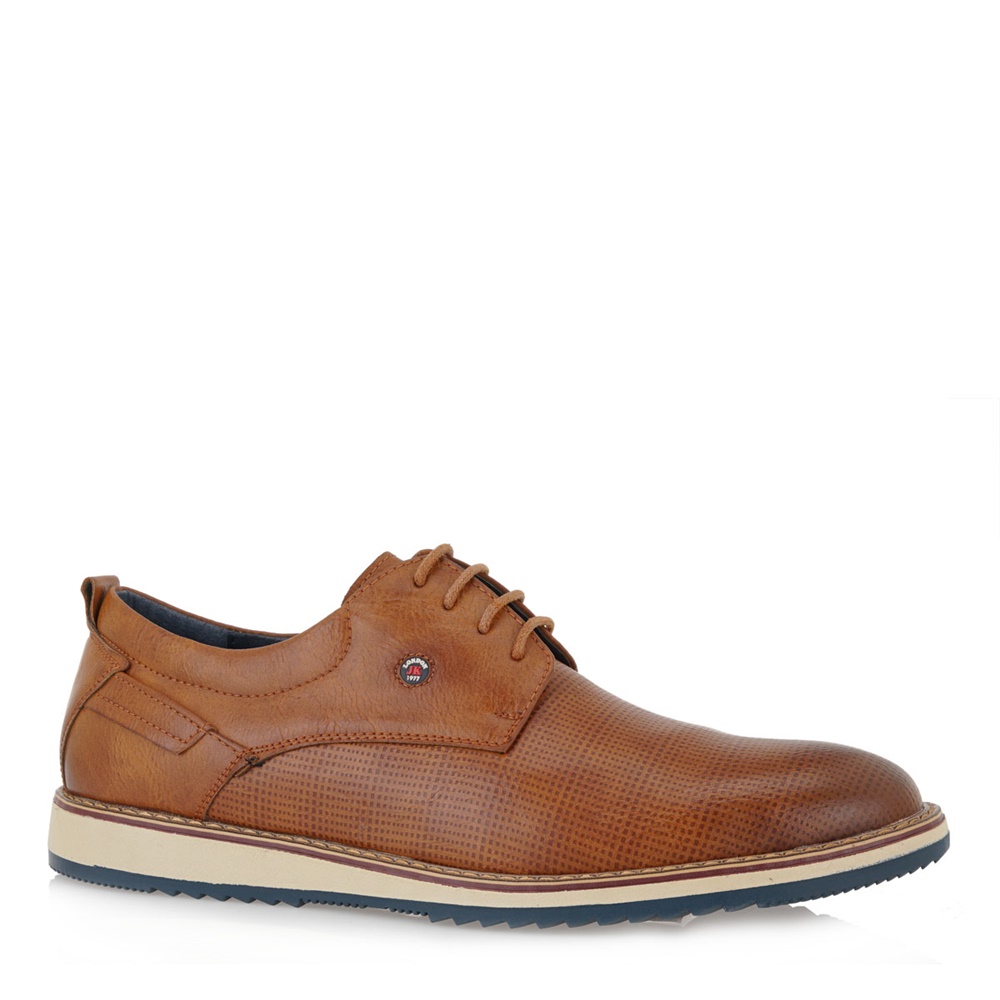 JK LONDON – Ανδρικά δετά casual παπούτσια JK LONDON M57005672 καφέ ταμπά