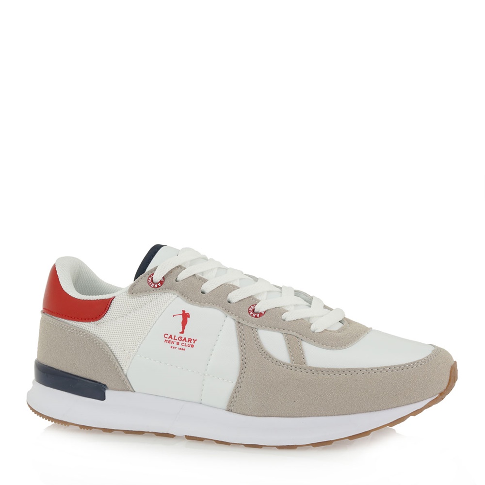 Ανδρικά/Παπούτσια/Sneakers CALGARY - Ανδρικά sneakers CALGARY K502X0081 λευκά γκρι κόκκινα