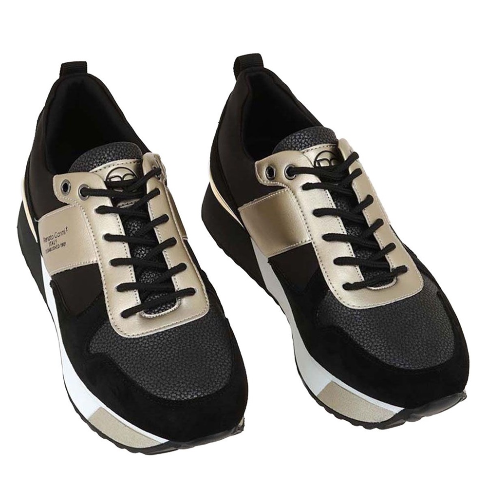 Γυναικεία/Παπούτσια/Sneakers RENATO GARINI - Γυναικεία sneakers RENATO GARINI N119R9222 μαύρα χρυσά