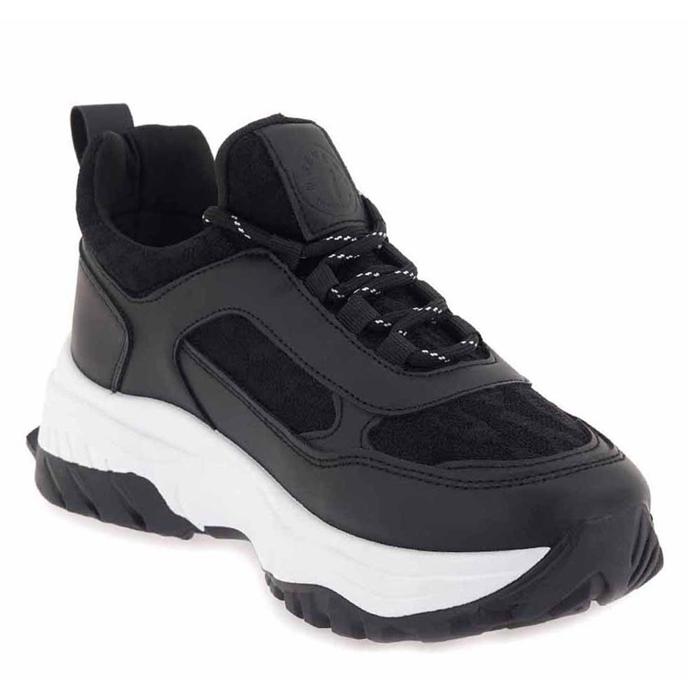 SEVEN Γυναικεία sneakers SEVEN N128Y0012 μαύρα λευκά