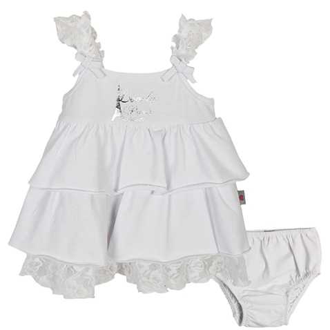 ALOUETTE-Βρεφικό φόρεμα  ALOUETTE  λευκό