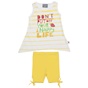 ALOUETTE-Παιδικό σετ ALOUETTE από αμάνικη μπλούζα και κοντό κολάν κίτρινο