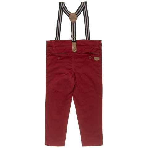 ALOUETTE-Παιδικό παντελόνι με τιράντες ALOUETTE κόκκινο