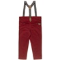 ALOUETTE-Παιδικό παντελόνι με τιράντες ALOUETTE κόκκινο