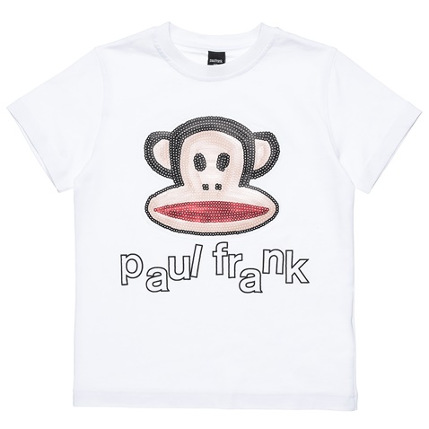 PAUL FRANK-Παιδική κοντομάνικη μπλούζα PAUL FRANK λευκή