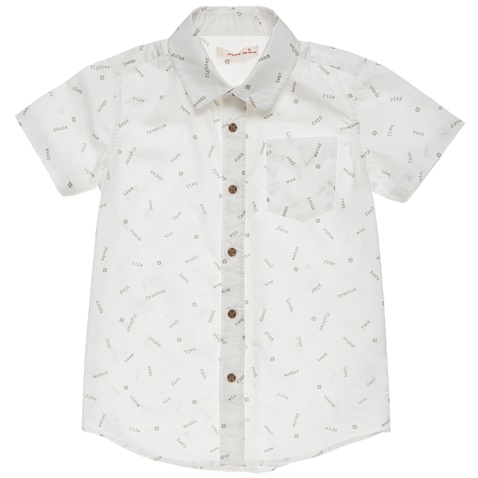 ALOUETTE-Παιδικό πουκάμισο ALOUETTE FOX λευκό