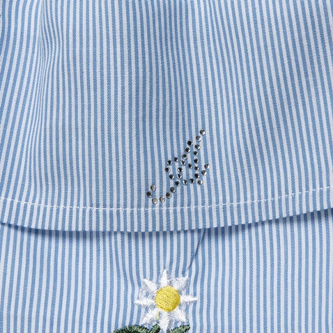 ALOUETTE-Παιδική μπλούζα ALOUETTE λευκή μπλε ριγέ