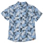 ALOUETTE-Παιδικό κοντομάνικο πουκάμισο ALOUETTE μπλε palm