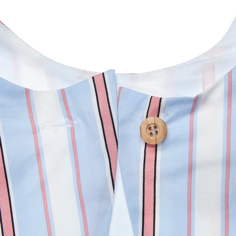 ALOUETTE-Παιδική αμάνικη μπλούζα ALOUETTE γαλάζια λευκή