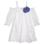 ALOUETTE-Παιδικό φόρεμα off the shoulders ALOUETTE λευκό 