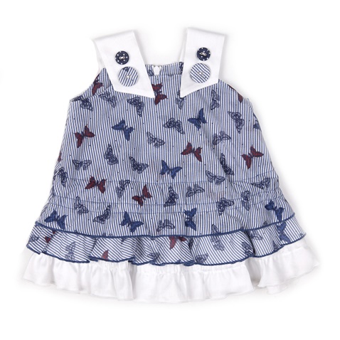 ALOUETTE-Παιδικό φόρεμα  ALOUETTE μπλε-λευκό