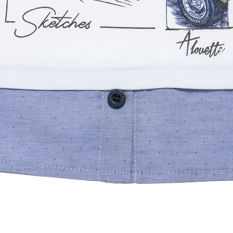 ALOUETTE-Παιδική μπλούζα ALOUETTE λευκή μπλε