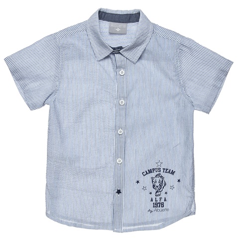 ALOUETTE-Παιδικό κοντομάνικο πουκάμισο ALOUETTE ριγέ μπλε