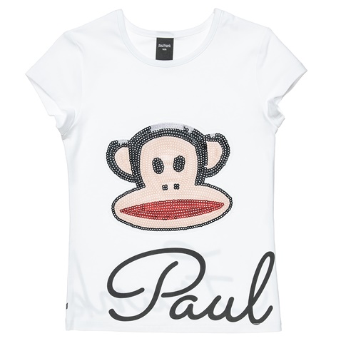 PAUL FRANK-Παιδική κοντομάνικη μπλούζα PAUL FRANK λευκή
