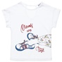 ALOUETTE-Παιδικό σετ για κορίτσια από μπλούζα και κολάν ALOUETTE λευκό μπλε