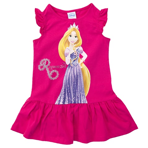 DISNEY-Παιδικό φόρεμα Disney RAPUNZEL φούξια