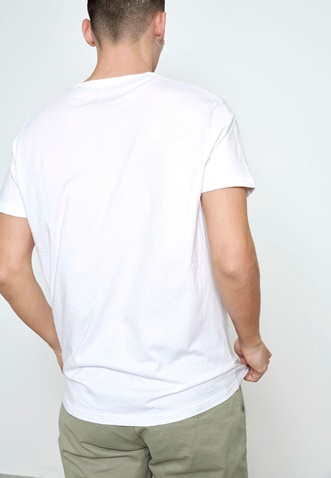 FUNKY BUDDHA-Ανδρικό κοντομάνικο t-shirt FUNKY BUDDHA λευκό