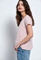 FUNKY BUDDHA-Γυναικείο essential t-shirt FUNKY BUDDHA ροζ