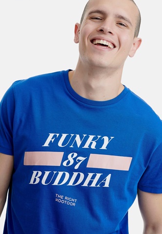 FUNKY BUDDHA-Ανδρικό t-shirt FUNKY BUDDHA μπλε