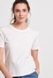 FUNKY BUDDHA-Γυναικείο basic t-shirt FUNKY BUDDHA λευκό