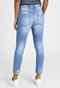 FUNKY BUDDHA-Γυναικείο jean παντελόνι FUNKY BUDDHA Cigarette fit jeans μπλε