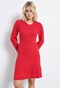 FUNKY BUDDHA-Γυναικείο πλεκτό mini φόρεμα FUNKY BUDDHA κόκκινο