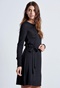 FUNKY BUDDHA-Γυνακείο πλεκτό mini φόρεμα FUNKY BUDDHA μαύρο