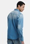FUNKY BUDDHA-Ανδρικο  τζιν πουκάμισο FUNKY BUDDHA ανοιχτό μπλε