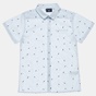 ALOUETTE-Παιδικό κοντομάνικο πουκάμισο ALOUETTE ριγέ μπλε λευκό