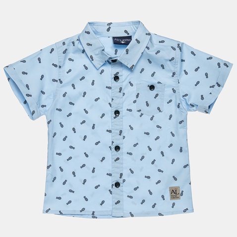 ALOUETTE-Παιδικό κοντομάνικο πουκάμισο ALOUETTE μπλε