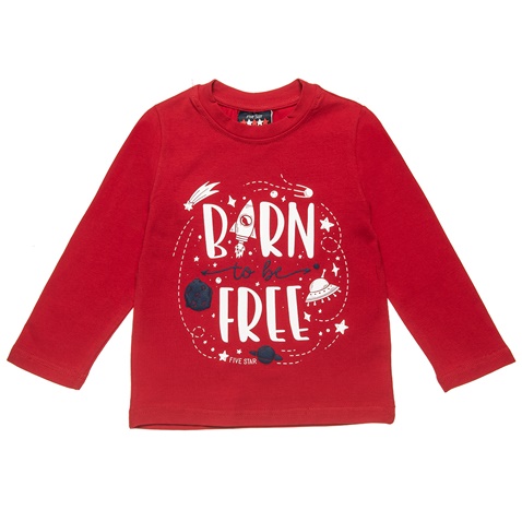 ALOUETTE-Παιδική μακρυμάνικη μπλούζα ALOUETTE Five Star κόκκινη