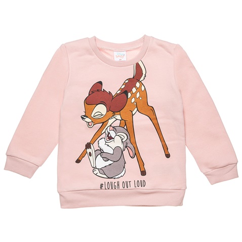 DISNEY-Βρεφική φούτερ μπλούζα Disney BAMBI ροζ