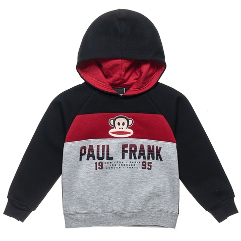 PAUL FRANK-Παιδική φούτερ μπλούζα PAUL FRANK γκρι μαύρη