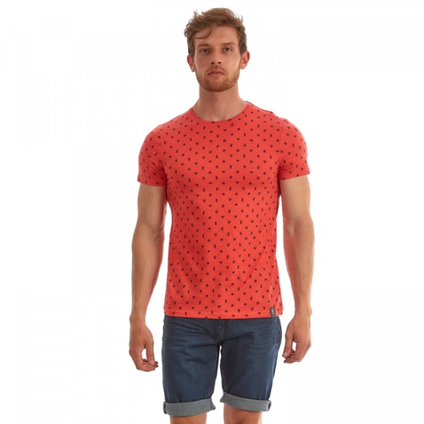 ADMIRAL-Ανδρικό T-Shirt μπλουζάκι Admiral Lagin κόκκινο