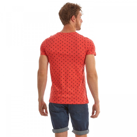 ADMIRAL-Ανδρικό T-Shirt μπλουζάκι Admiral Lagin κόκκινο